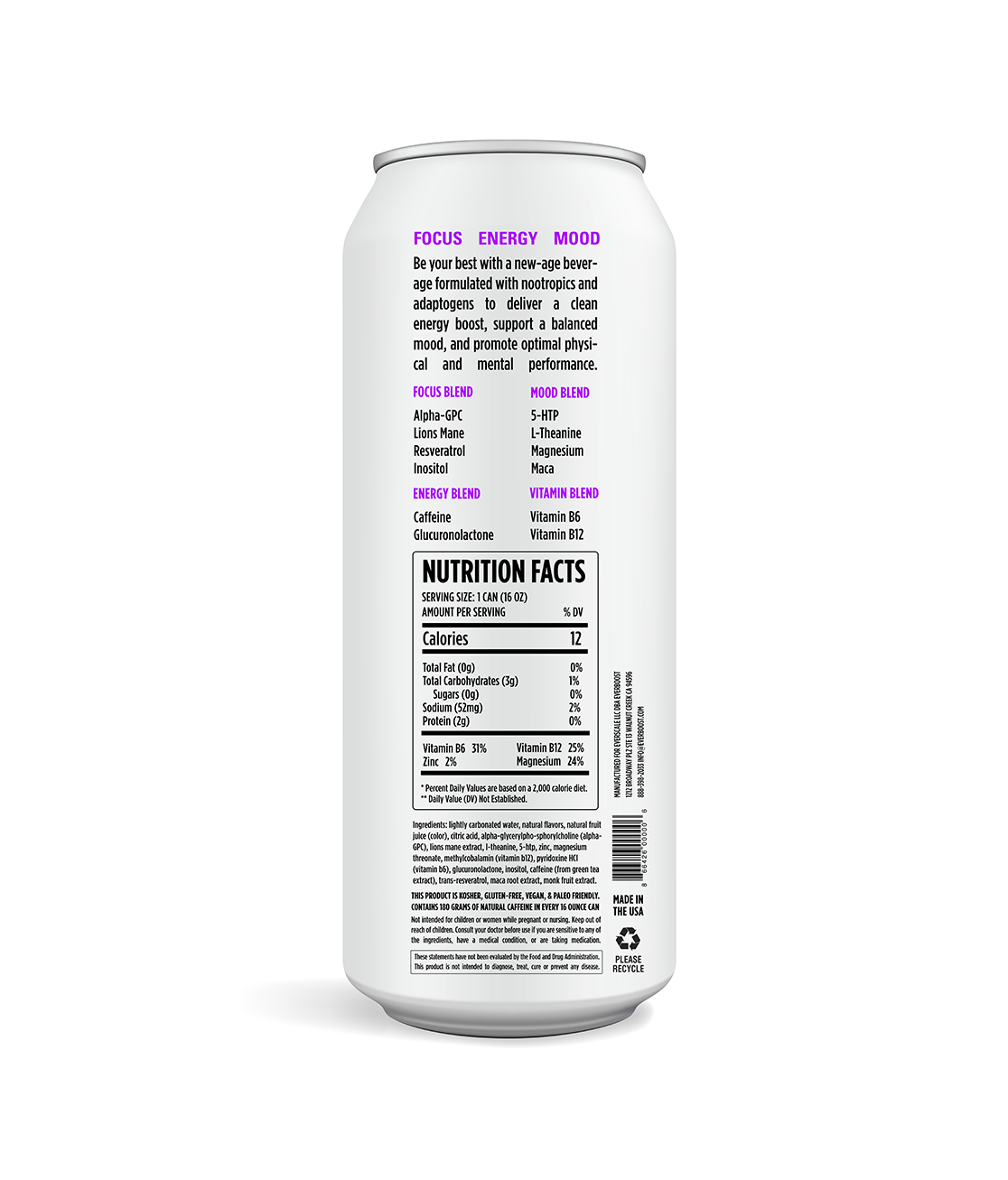 Nootropic Focus + Mood Beverage (Organic)